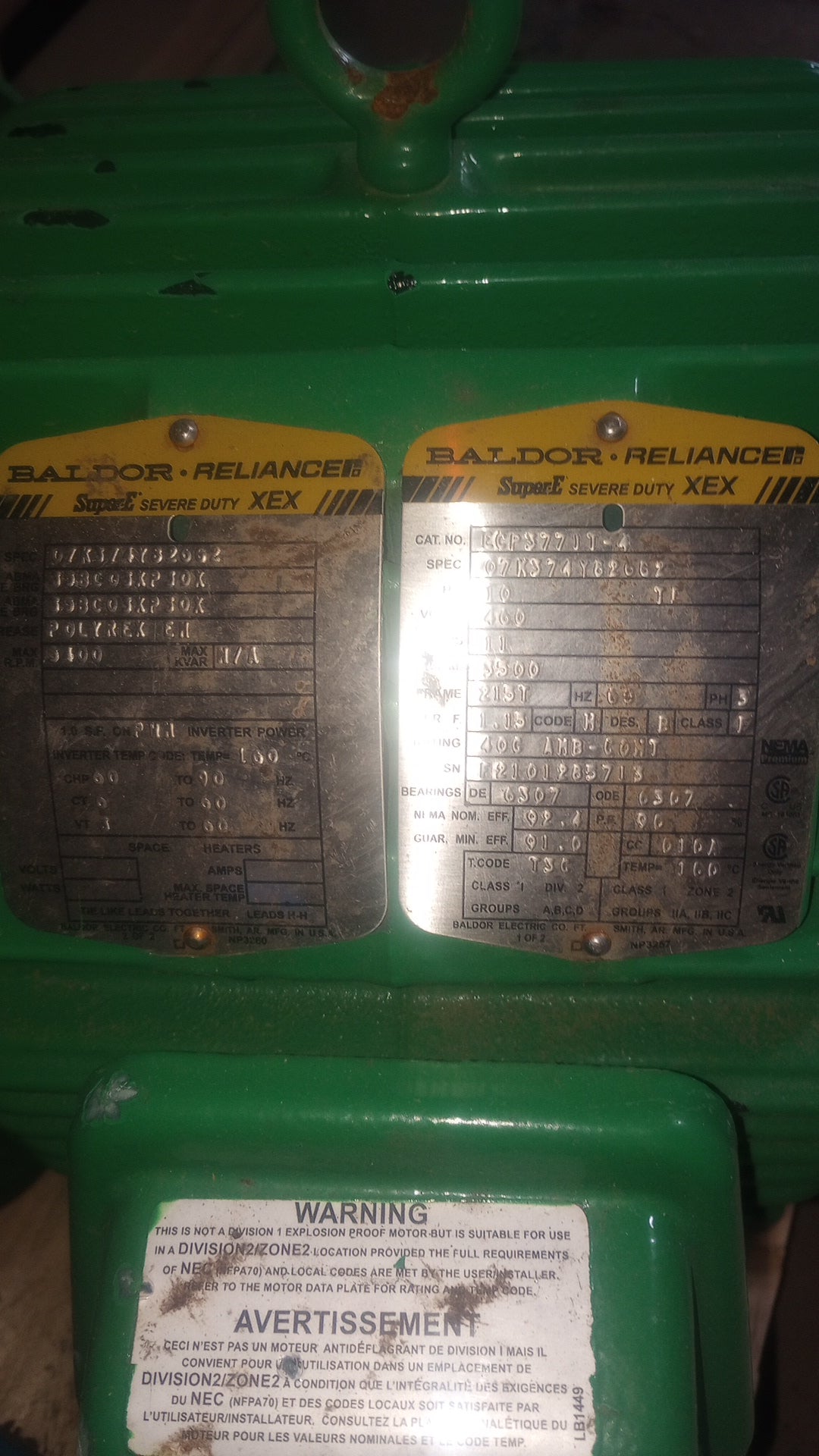 Baldor 10hp AC Motor